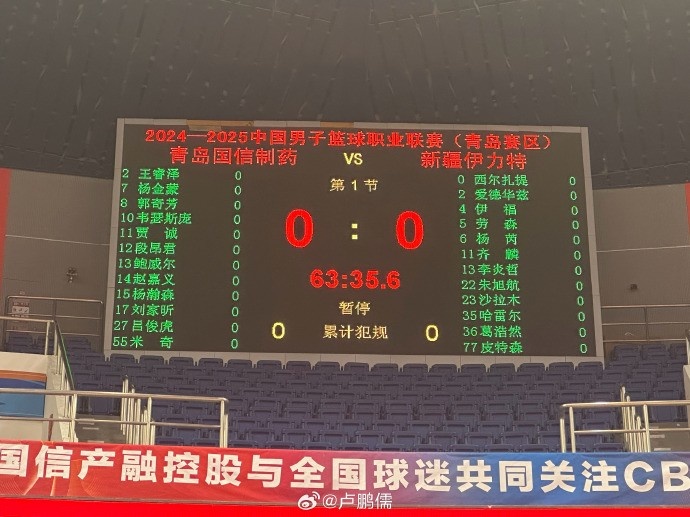  青岛VS新疆大名单：赵睿缺阵 杨瀚森齐麟阿不都领衔 哈雷尔在列